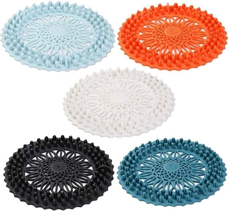 Silikon-Bodenablaufabdeckung, Spülbeckensieb, Abflussfilter, geeignet zum Filtern von Bodenkleinigkeiten wie Küche, Bad,...