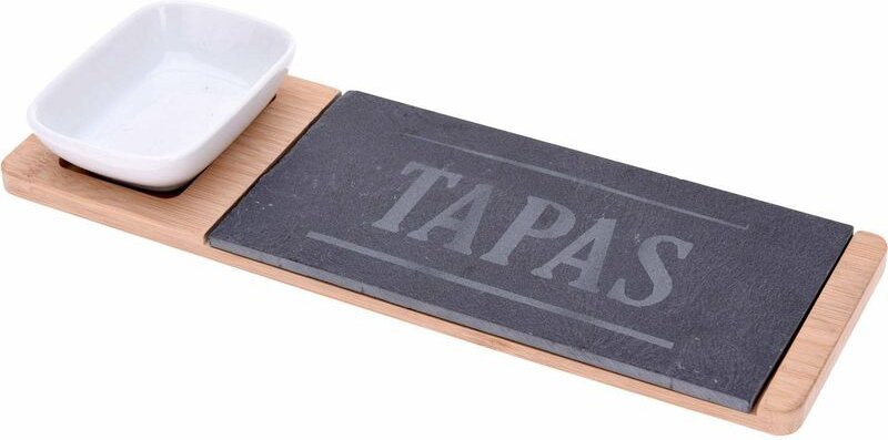 Excellent Houseware - Servier-Set mit Bambustablett, 30 x 10 cm