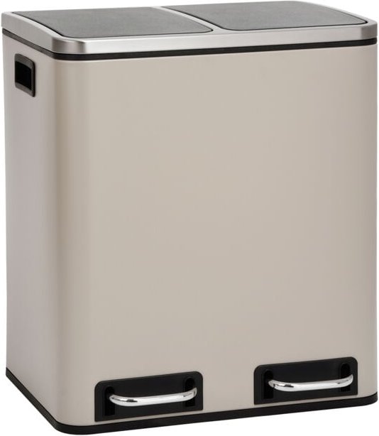 SVITA TM2X15 Mülleimer 30 Mülltrennsystem Abfalleimer mit Fächern Taupe