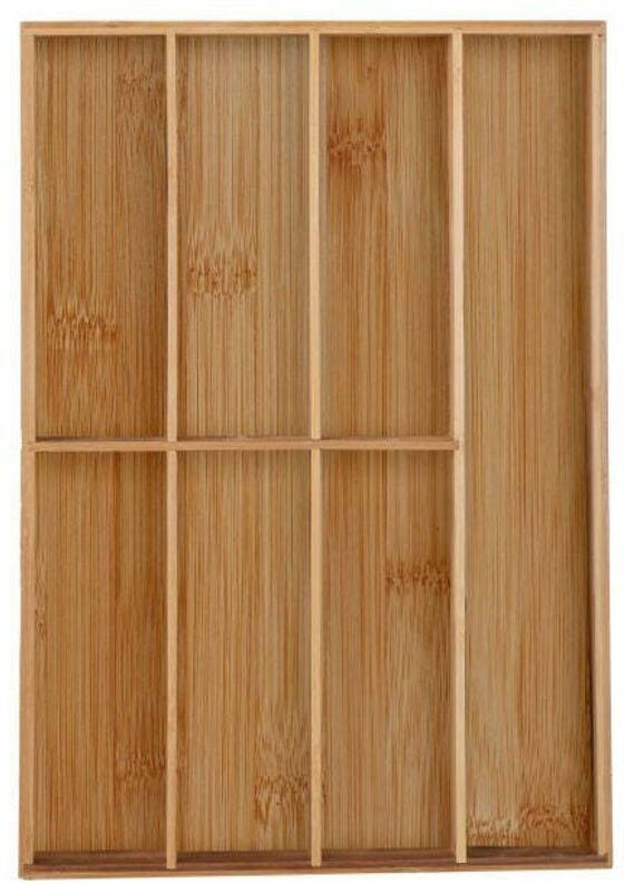 Besteckkasten aus bambus mit 7 fachern