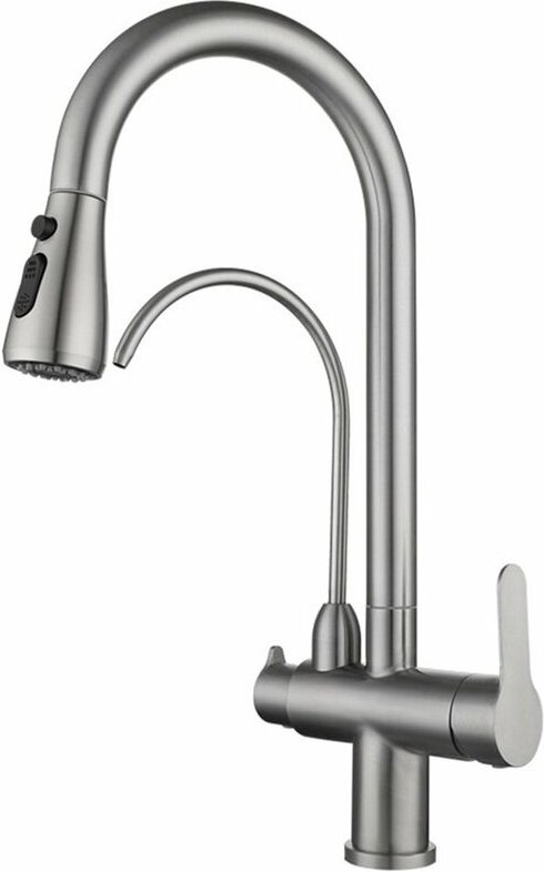 Petites Ecrevisses - Küchenarmatur mit Ausziehbarer Brause 3 Wege Küche Wasserhahn Spültischarmatur aus Edelstahl mit 60...