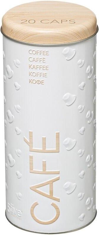 5five Simply Smart - Kaffeekapsel-dose aus metall scandinave nature weiß - 5five