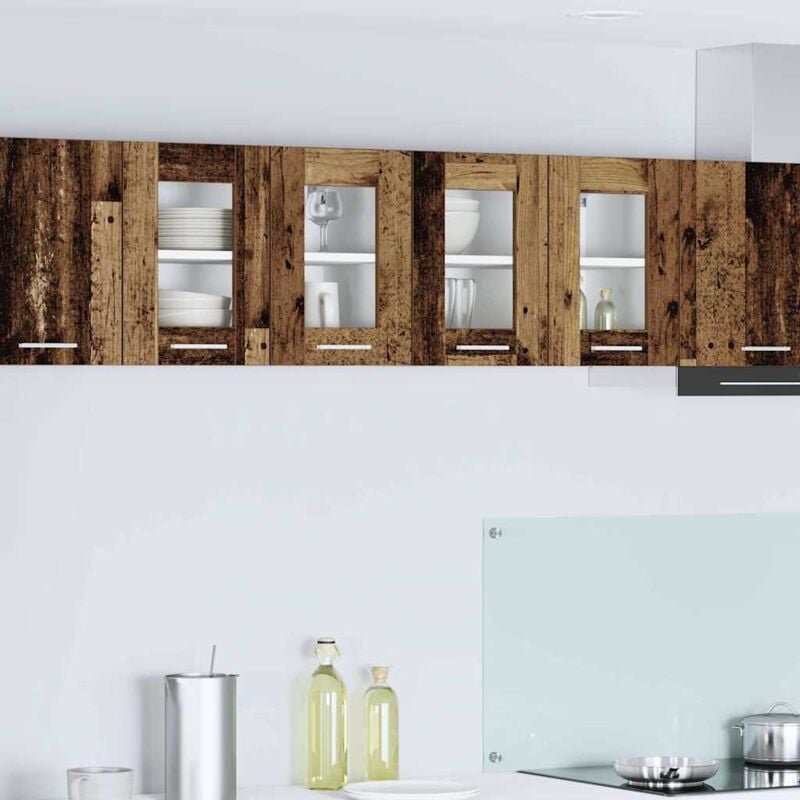 Hängeschrank 2 pcs Altholz 60 x 31 x 40 cm Holzwerkstoff vidaXL