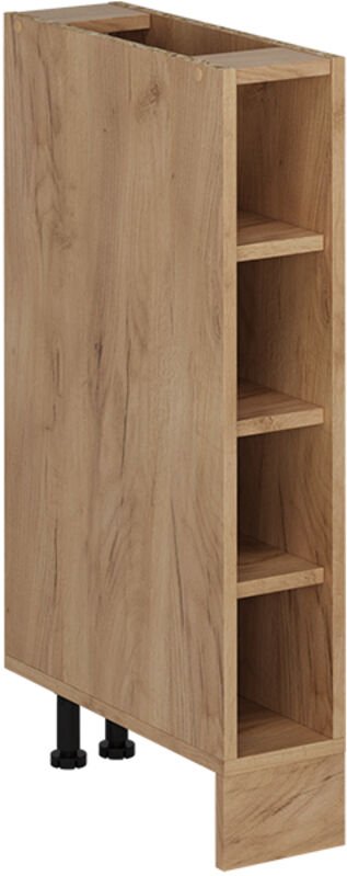 Küchenregal R-Line, Goldkraft Eiche, 15 cm ohne Arbeitsplatte Vicco