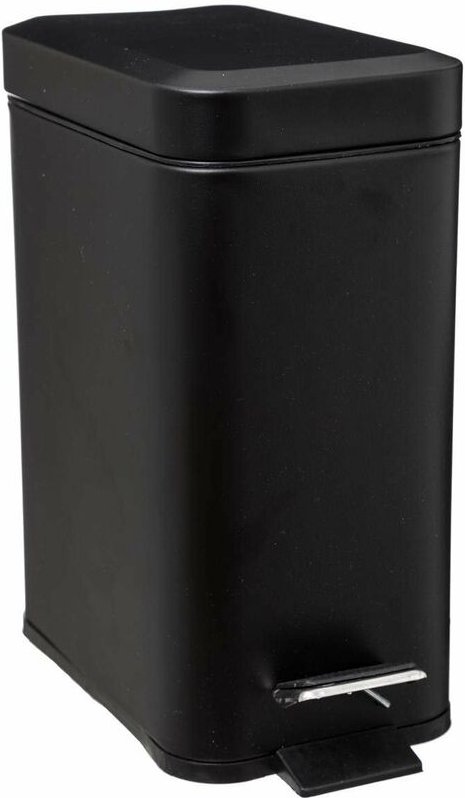 5five Simply Smart - Rechteckiger abfalleimer soft close edelstahl 5l schwarz - 5five