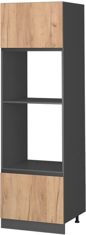 Vicco - Mikrowellenschrank R-Line, Goldkraft Eiche, 60 cm J-Shape