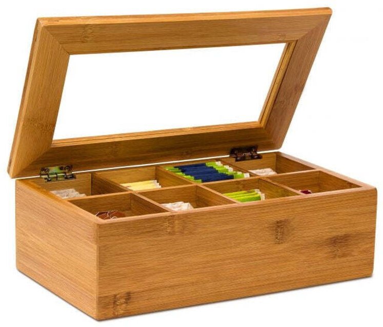 Teebox bambus lackiert 6 und 8 facher