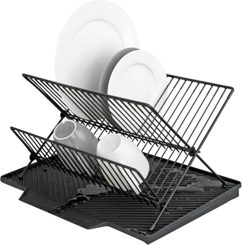 Abtropfmatte Mod. Nelia mit Abtropfgestell Schwarz