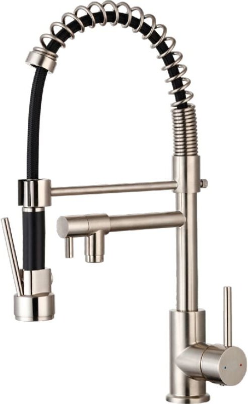 Big Pro Spültischarmatur mit Brause im Edelstahl-Look - Essebagno