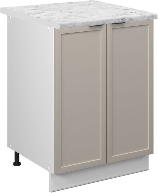 Vicco - Küchenunterschrank Fame-Line, GrauBeige, 60 cm , ap Marmor