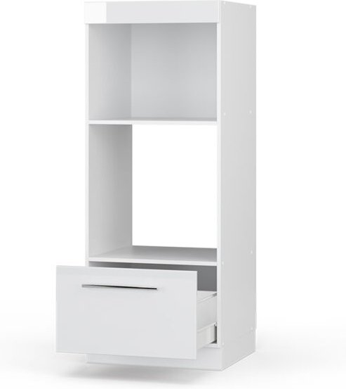 Vicco - Mikrowellenschrank Fame-Line, Weiß Hochglanz, 60 cm offen