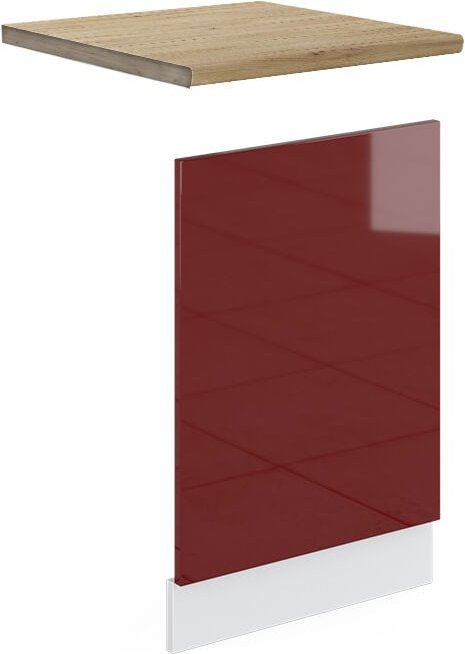 Vicco - Frontblende R-Line, Bordeaux Hochglanz, 45 cm , ap Eiche