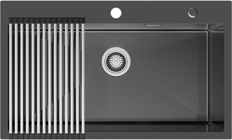 CECIPA MAX 75 x 45 cm Edelstahl Küchenspüle, XL Einbauspüle, Küchenspülbecken für ab 80 cm Unterschrank, inkl. Ablaufgar...