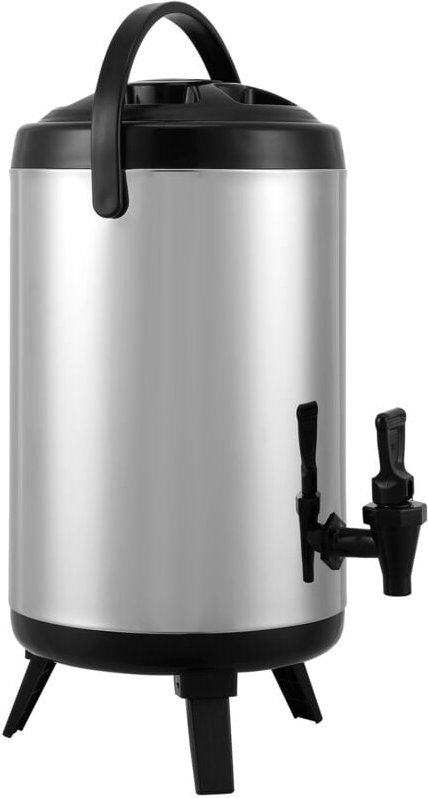 Mophorn Isolier-Getränkespender aus Edelstahl, 2Gallonen (7.6 L), Heiß- und Kaltgetränkespender mit Zapfhahn, lebensmitt...