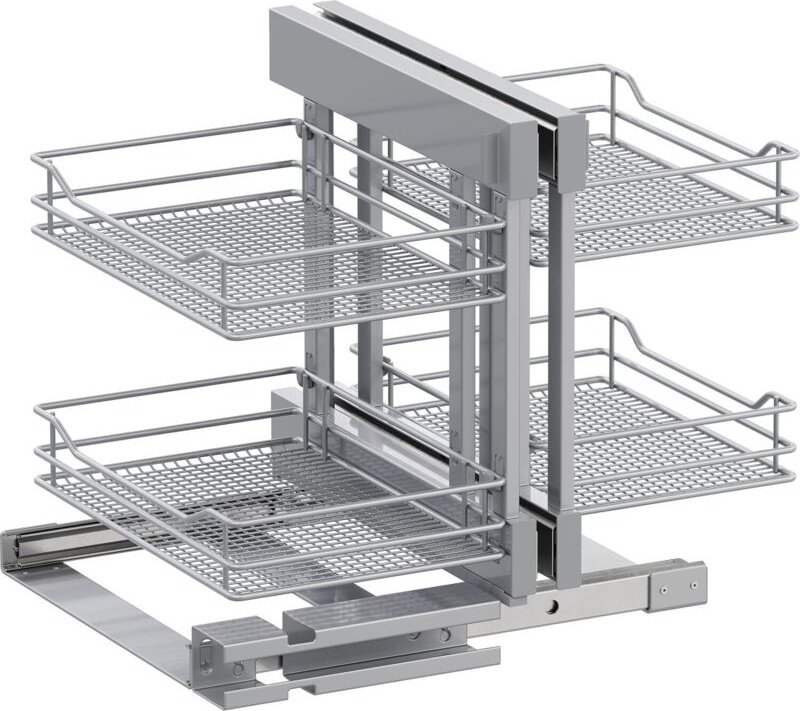 Thumbnail - Vauth-Sagel VS Cor Flex Eckschrank Auszug Saphir - Set für Küchenunterschränke mit KB 900mm - Korbablage aus Stahldraht,...