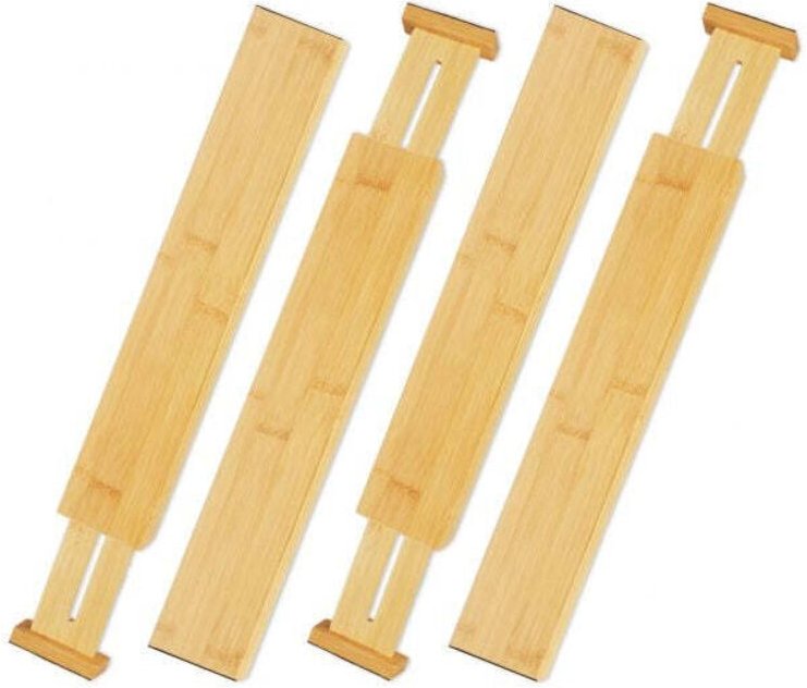 Schubladenteiler aus bambus - 4er set