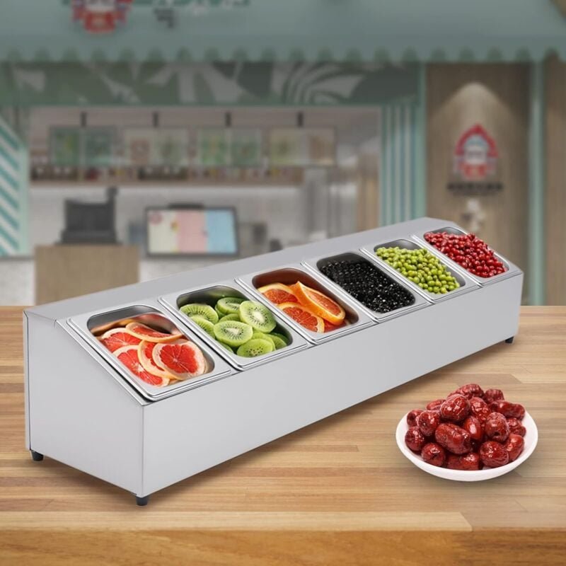 Gn Aufsatzbord Mit BehäLtern BehäLter Gestell Deckel Edelstahl NormbehäLter Dampftischpfanne SpeisebehäLter Warmhaltebeh...