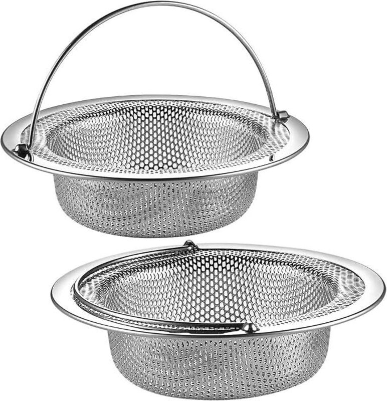 Shining House - Küchenspülbeckensieb, 2 Stück, Edelstahl, Küchenspülbeckensieb, Spülbeckensieb, verstopfungssicheres Sie...