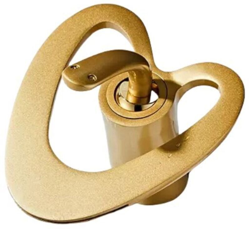 Kreativer Waschtischhahn aus Messing, Warm- und Kaltwasser – Gold