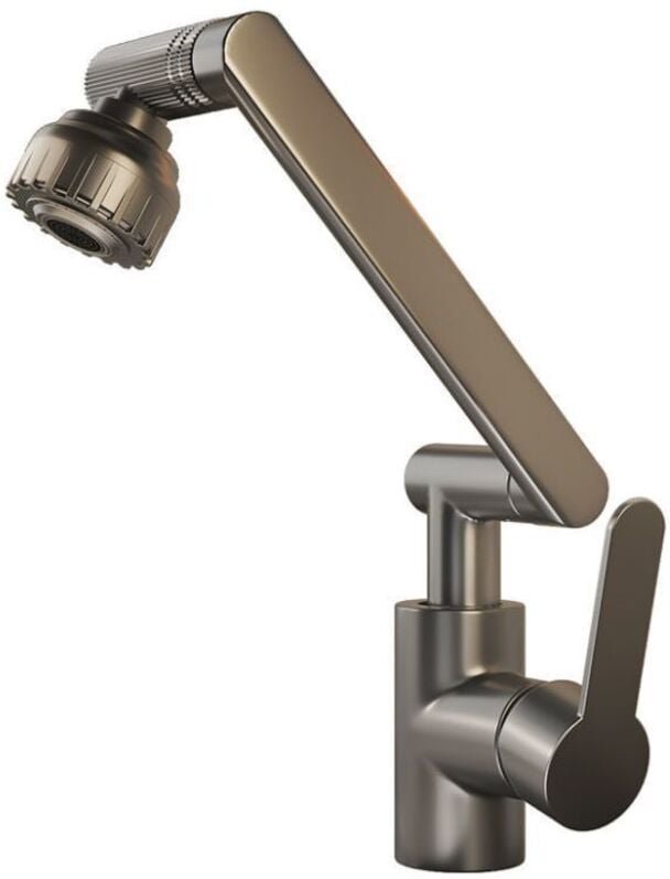 Flexibler Küchenarmatur, frei schwenkbarer Badezimmer-Wasserhahn, ausziehbarer Edelstahl-Küchenmischer, 2 Wasserfluss-Ei...