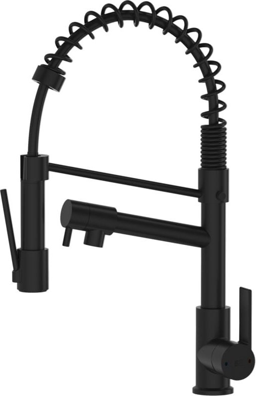 Big Hotto Spültischarmatur mit Brause schwarz - Essebagno