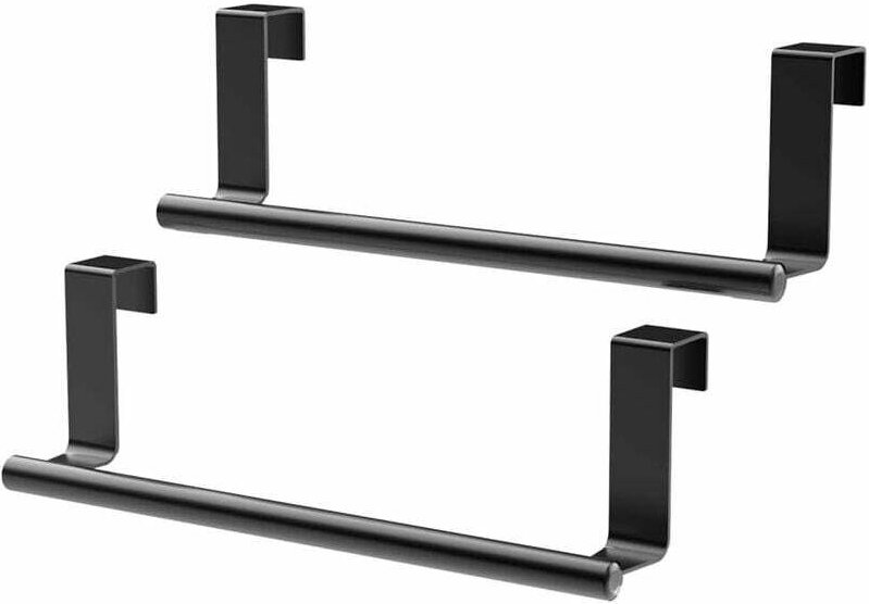 ZVD Küchenhandtuchstange, 2er-Set Küchenhandtuchhalter, Mattschwarz
