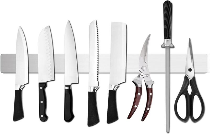 Magnetischer Messerhalter, Wandmontierter magnetischer Messerhalter, Messerhalter mit Magnetstreifen, Magnetischer Kühls...