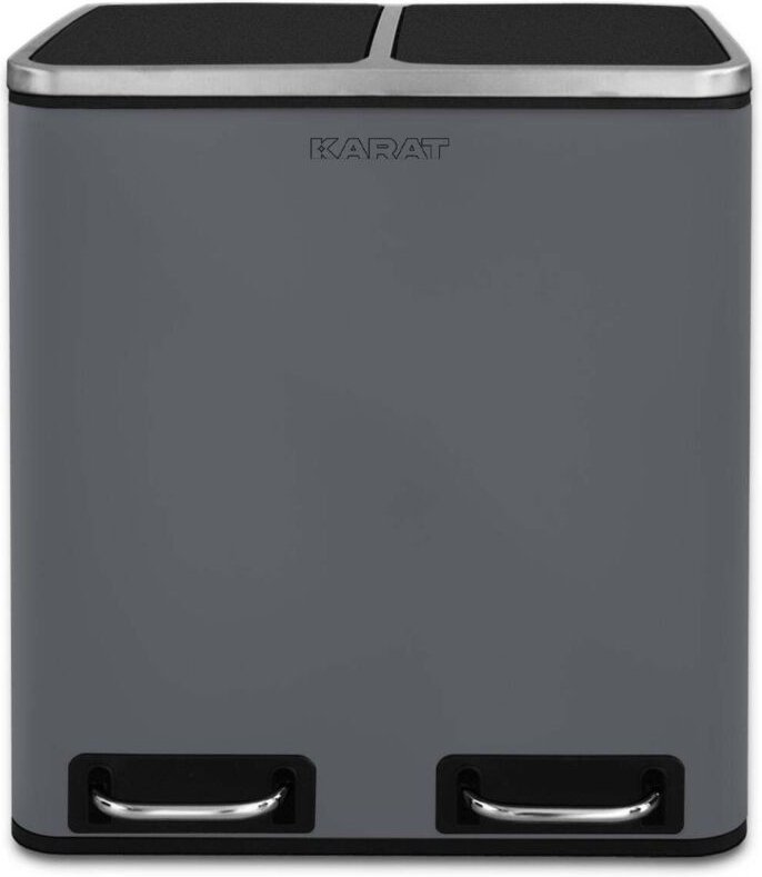 Tretmülleimer Felix Trennsystem Dunkelgrau 2 x 15 Liter (30 Liter)