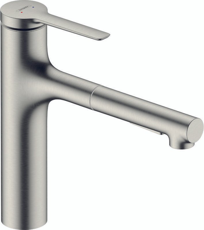 Zesis M33 - Spültischarmatur 160, mit ausziehbarem Brause, sBox lite, Design Edelstahl 74804800 - Hansgrohe