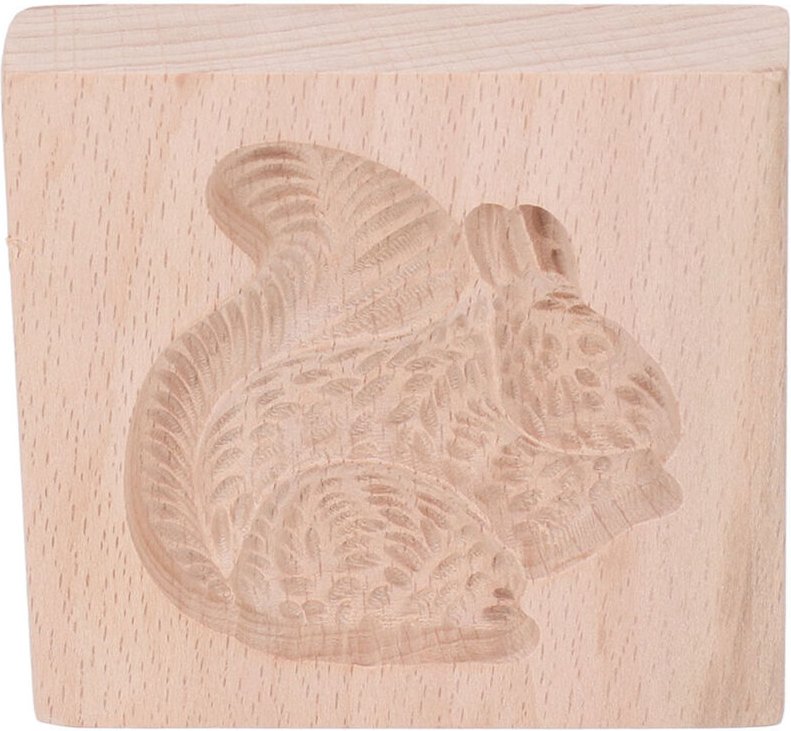 Keksstempel aus Birkenholz zum Backen in der Küche, wiederverwendbares DIY-Werkzeug für Kekse, Muffins und Gebäck (Eichh...