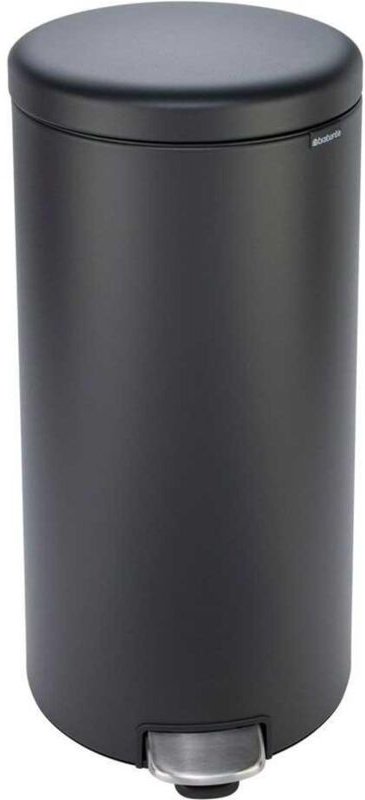 114663 Abfalleimer 30 l rund Kunststoff Grau - Brabantia