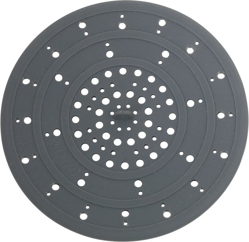Abfluss Sieb Silikon Ausguss Küchen Bad ø 12 Abflüsse Waschbecken Spülen - grau - Wenko