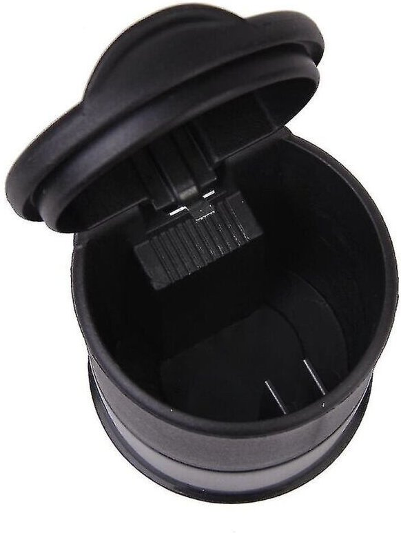 Aschenbecherhalter aus Kunststoff mit Deckel für Büro/Zuhause/Auto --- schwarz