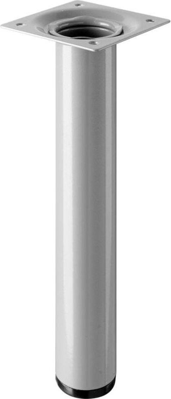 Hettich - Tischbein Chipo ro rund ø 30 mm Stahl 20 cm h Aluminium-Optik Tischfuß