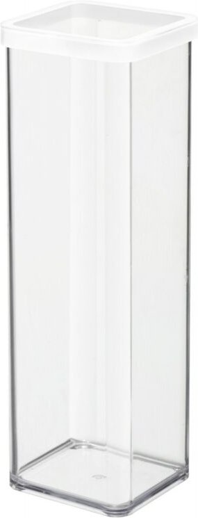 ROTHO Kunststoffbox, B 10 x T 10 x H 28,5 cm, 2 l, transparent/weiß ROTHO