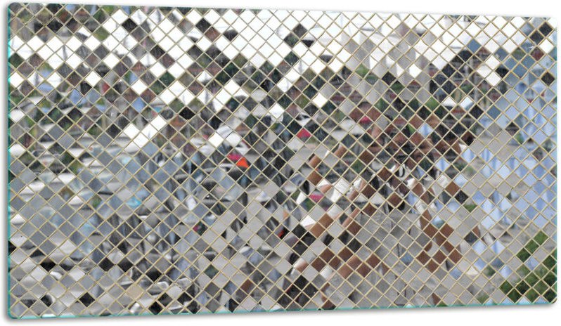 GlassplattenschneideBrett 52x30 Silber