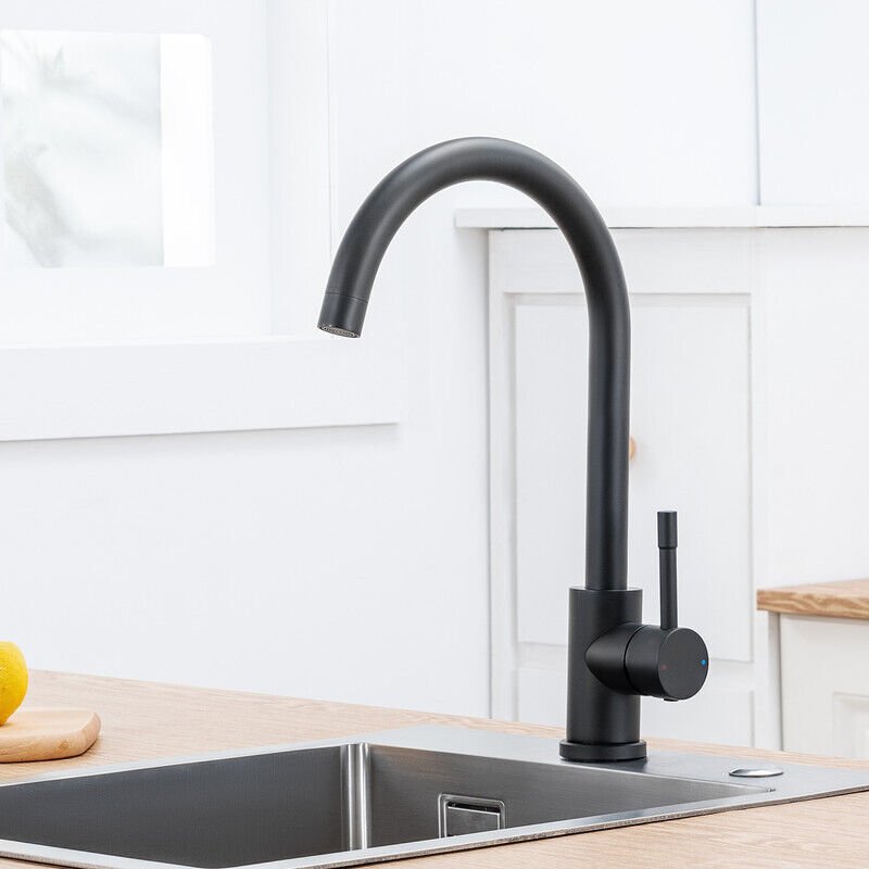 AURALUM MAX Küchenarmatur mit 360° schwenkbar Auslauf, Wasserhahn Hochdruck Armatur Küche Mischbatterie Einhebelmischer ...