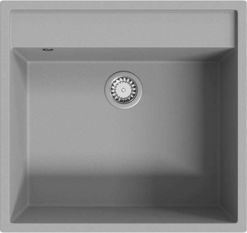 Küchenspüle mit Überlauf Grau Granit Vidaxl