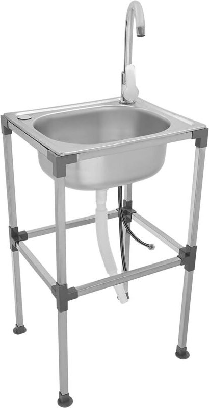 Multifunktionales Edelstahlwaschbecken – Gewerbliche Edelstahlspüle mit Armatur – Mobile Edelstahlspüle – Multifunktiona...
