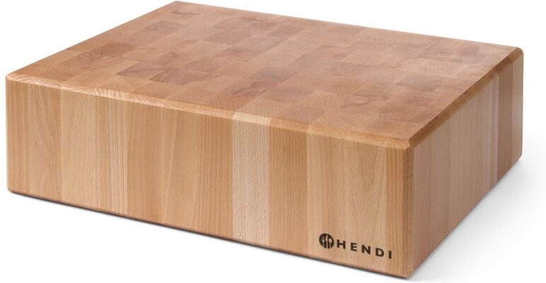 Hölzerner Hackklotz aus Buchenholz, Höhe 150 mm - Hendi 505632