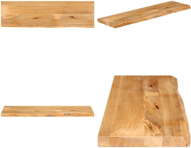 Tischplatte mit Baumkante 120x40x3,8 cm Massivholz Mango - Massivholz - Mango Holz