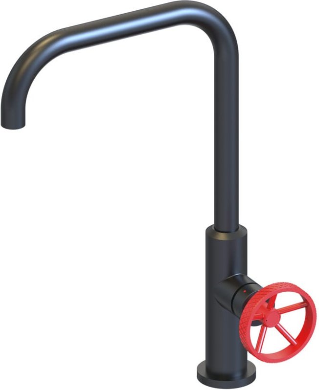 Küchenarmatur K2O Delta 24x7x35cm Einhebelmischer mit schwenkbarem Auslauf und integriertem Luftsprudler, Industrial Sty...