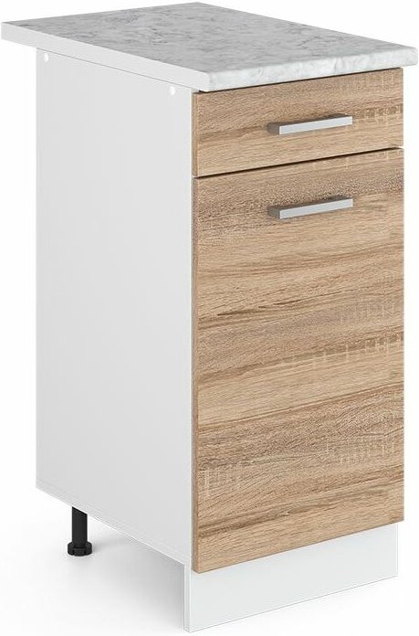 Vicco - Küchenunterschrank R-Line, Sonoma, 40 cm , ap Marmor