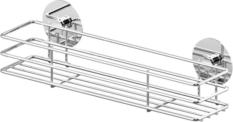 WENKO Turbo-Loc® Gewürzbord, Befestigen ohne bohren, Silber glänzend, verchromtes Metall silber glänzend