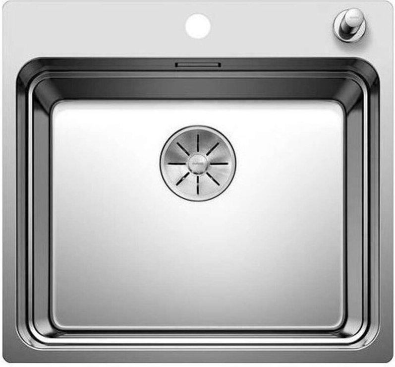 Blanco - Etagon 500 - Edelstahlspüle, 54x44 cm, mit Ablaufsystembedienung und Schienen 521748