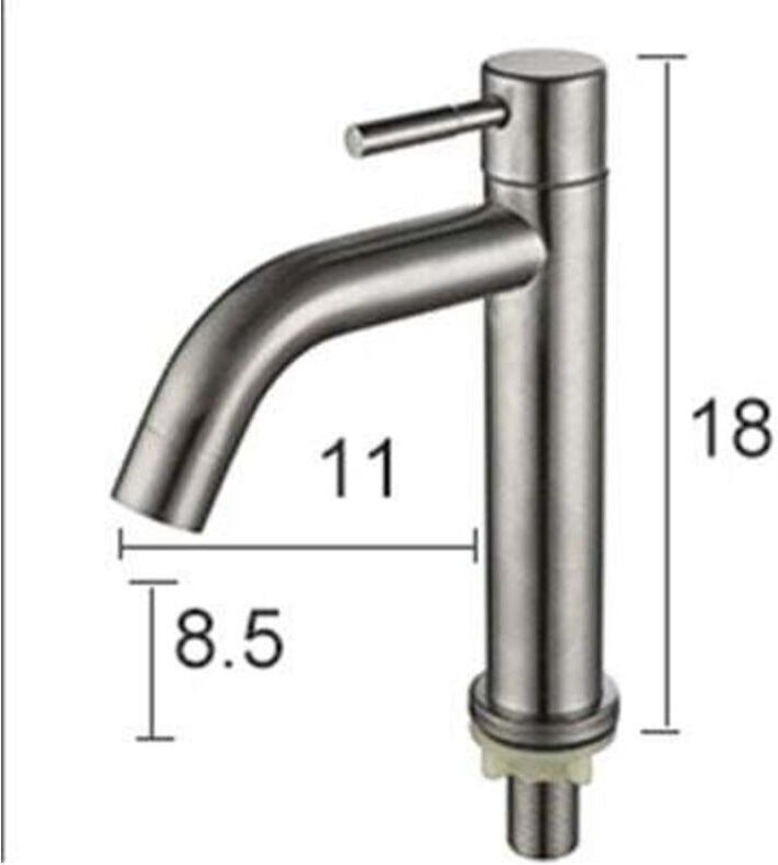 Waschtischarmatur mit hohem Mischbatteriehahn für Waschbecken oder Spülbecken, Kaltwasser-Mischbatterie