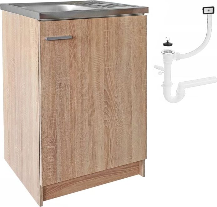 STAMAR Küchenschrank Unterbau - 60 x 60 x 85 cm - Sonoma Eiche - Praktisch und Elegant