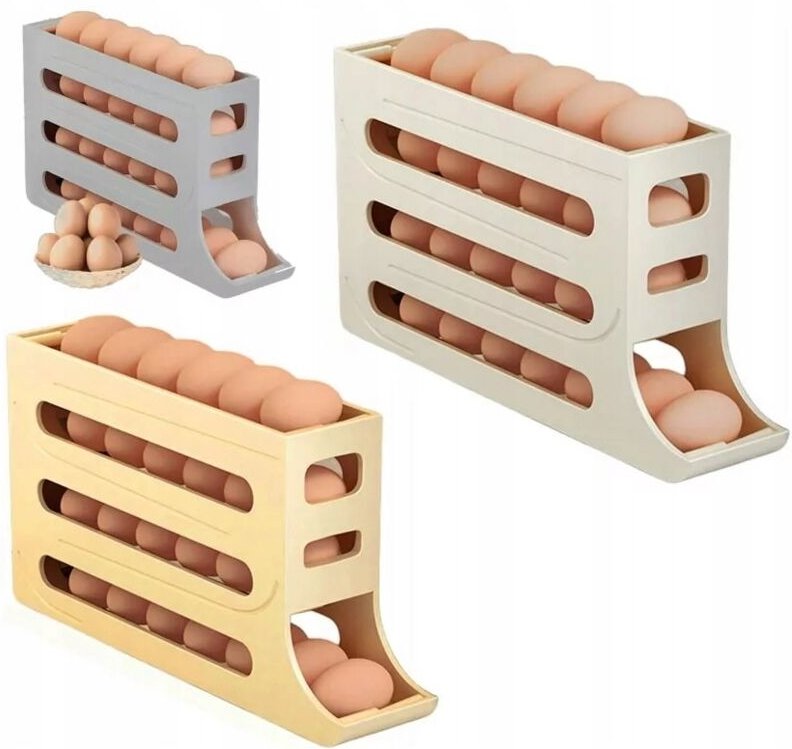 Eierkarton, Kühlschrank-Futterspender, automatischer Eier-Organizer