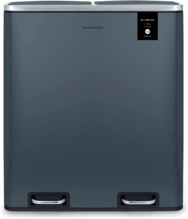 Schwerlast-Küchenmüllbehälter mit 3 herausnehmbaren Behältern, Recycling- und Abfalltrennung, leise Deckel, 54L