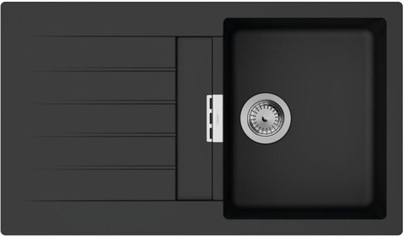 hansgrohe S52 S520-F345 Einbauspüle 345 mit Abtropffläche Graphitschwarz, 43356170